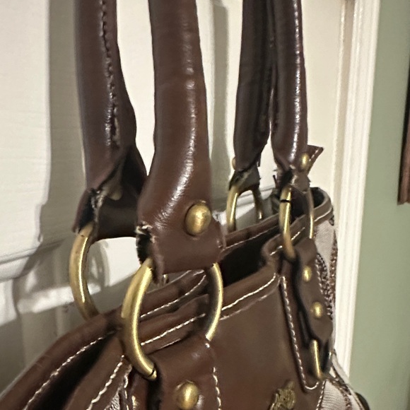 Coach Dark Brown Signature Shoulder Bag - Picture 8 of 16